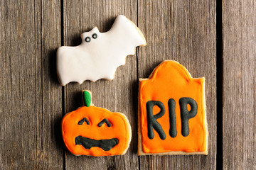 Halloween homemade gingerbread cookies