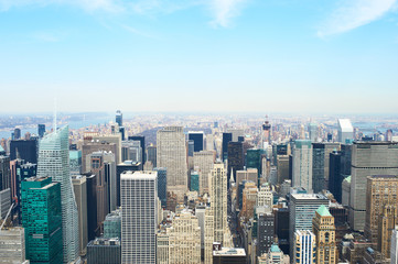 Obraz na płótnie Canvas Cityscape view of Manhattan from Empire State Building