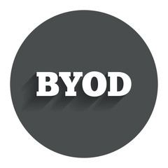 BYOD sign icon. Bring your own device symbol.