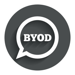 BYOD sign icon. Bring your own device symbol.