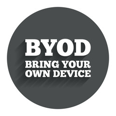 BYOD sign icon. Bring your own device symbol.