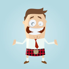 Fototapeta premium schotte schottland schottenrock lustig mann