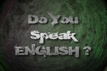 Do You Speak English Concept