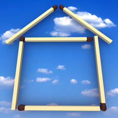 3D ecology house of matches