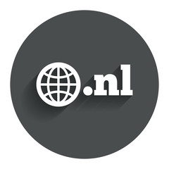 Domain NL sign icon. Top-level internet domain