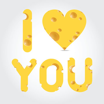 Vector valentines day  - cheese illustration