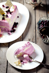 Berry ice cream and white chocolate terrine