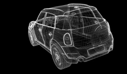 Naklejka premium car 3D model