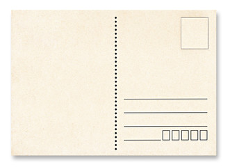 Blank post card isolated