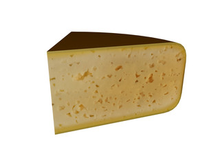 Fromage sur fond blanc