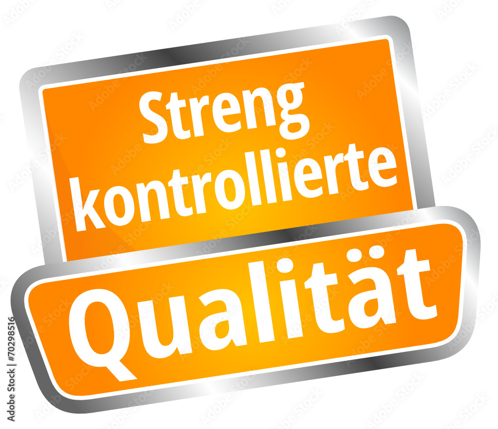 Sticker streng kontrollierte qualität