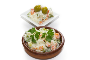 composition of several kinds of salad