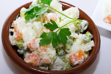 composition of several kinds of salad