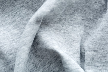 Close up pattern of grey t-shirt .