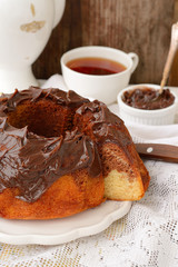 Marble Cake White and Dark Chocolate