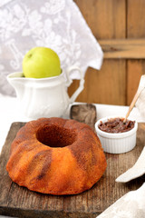 Vanilla and chocolate cake