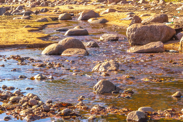 river waterfall stones