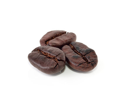 Coffee Bean Isolated On White Background