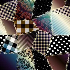 Naklejka premium Patchwork with gradient shadow.
