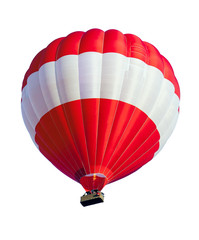 Red Hot Air Balloon isolated on White