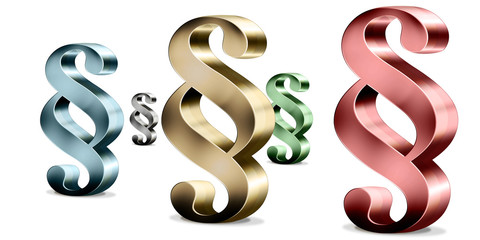 3d Paragraph - Symbol, freigestellt