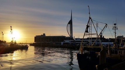 Sun Setting on Old Portsmouth Harbour 2