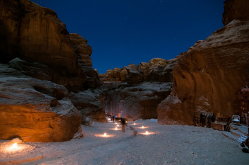 Petra, Jordan at Night