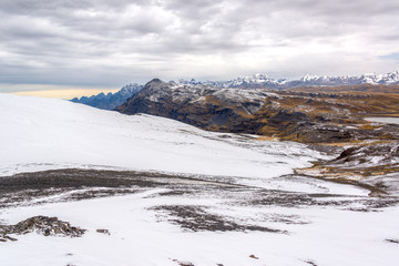 Fototapeta na wymiar Snowy Andes Mountains