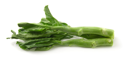 Green kale on white background