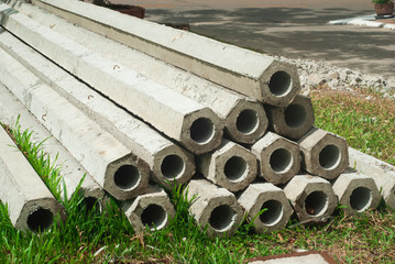 Stack of concrete pole