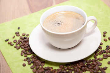 coffee with beans