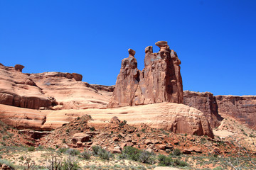 Fototapeta na wymiar Three Gossips - Arches National Park (Utah)