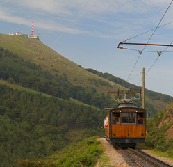 Road train the Mount Larrun, Euskadi, France
