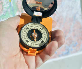 compass and map