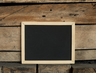 blackboard on wooden background