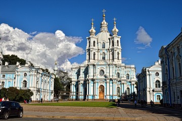 Fototapeta na wymiar St. Nicholas Cathedral in Saint-Petersburg, Russia.