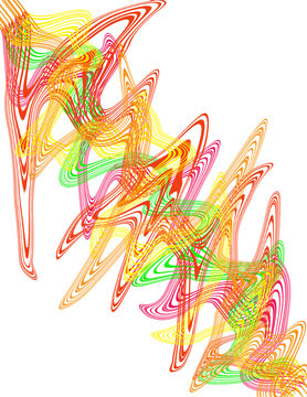 An abstract psychedelic line desgin