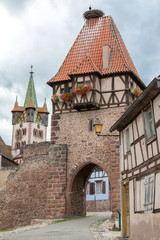 Fototapeta na wymiar La Tour des Sorcières à Chatenoix en Alsace, Bas Rhin