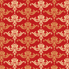 Abstract seamless pattern - art nouveau