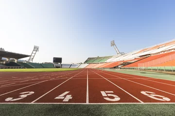Zelfklevend Fotobehang athletics track © fotopic
