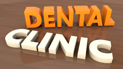 Dental clinic 3d text