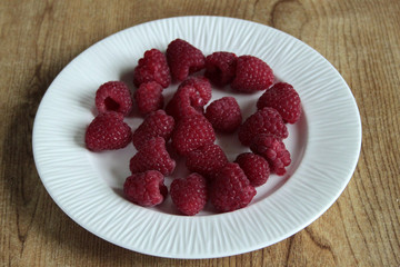Plate of Raspberries