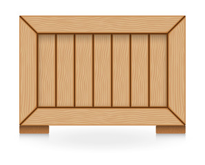 Wooden crate or box vector illustration design isolated on white background. Container or package of wood for industry i.e. warehouse storage, freight transport, delivery and shipment or shipping.