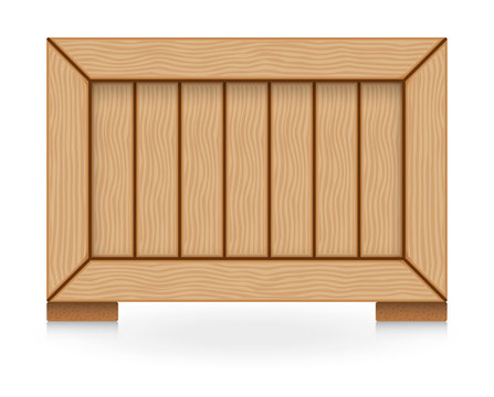 Wooden crate or box vector illustration design isolated on white background. Container or package of wood for industry i.e. warehouse storage, freight transport, delivery and shipment or shipping.