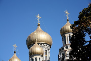 Romanov churches domes,Vilnius