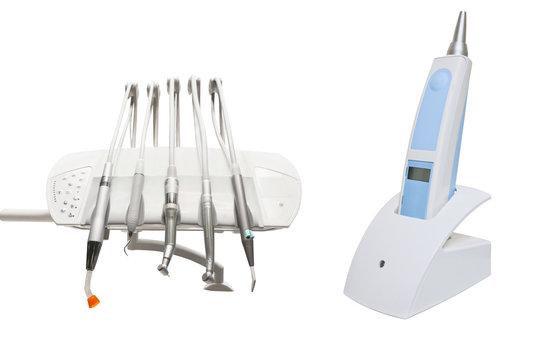 The image of dental tools on the rest