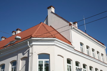 House with red roof,Vilnius
