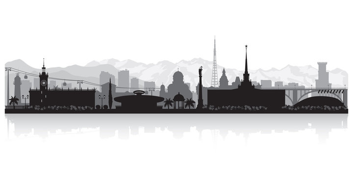 Sochi Russia city skyline vector silhouette