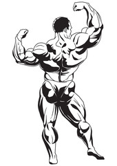 Muscular bodybuilder