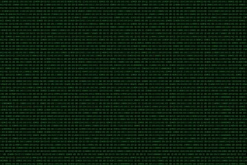 green binary computer code on black background